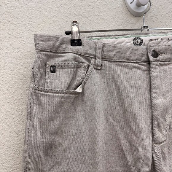 Linksoul 5 Pocket Classic Straight Light Gray Denim Jeans Pants Mens size 36 - Picture 2 of 8